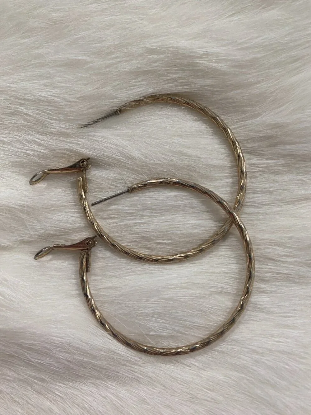 Medium Sized Gold Hoop Earrings